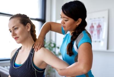 patient receiving physical therapy